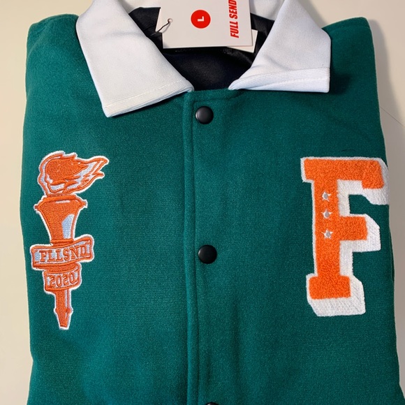 FULL SEND NELK BOYS GREEN JACKET - Picture 5 of 14